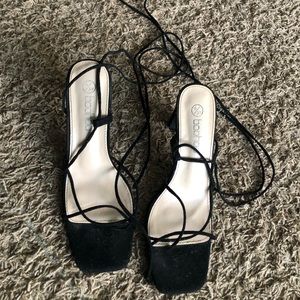 Boohoo lace-up heels